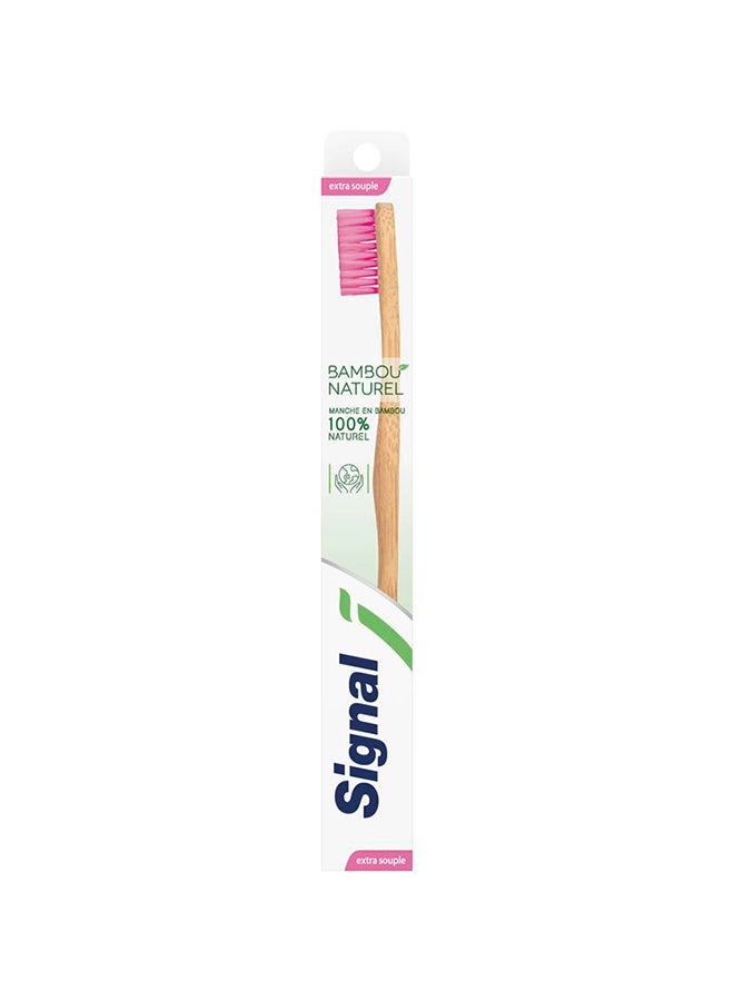 Signal Toothbrush Natural Bamboo Extra Soft